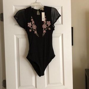 NWT black bodysuit